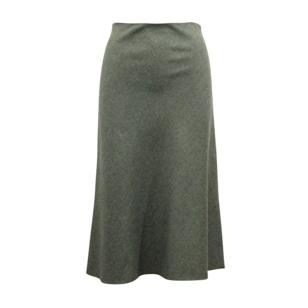 Theory High Rise Midi Skirt in Grey Viscose